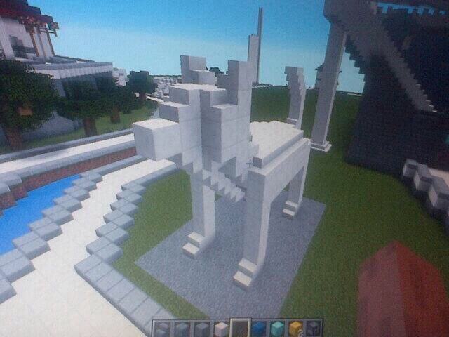 Minecraft Dog Statues