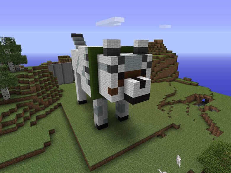 Minecraft Dog Statues