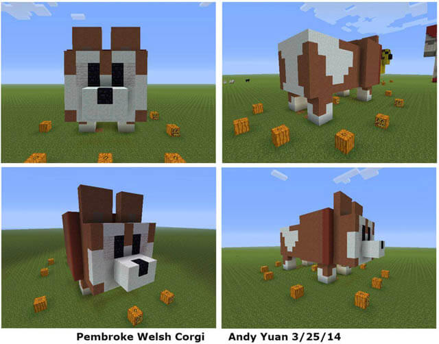 Minecraft Dog Statues