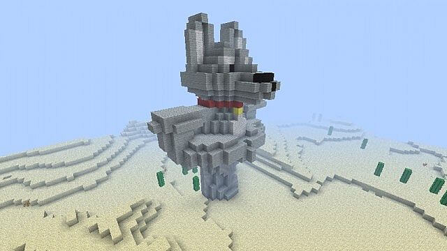 Minecraft Dog Statues