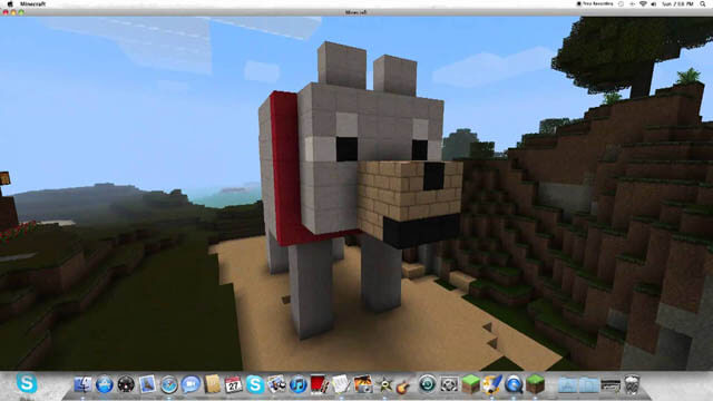 Minecraft Dog Statues