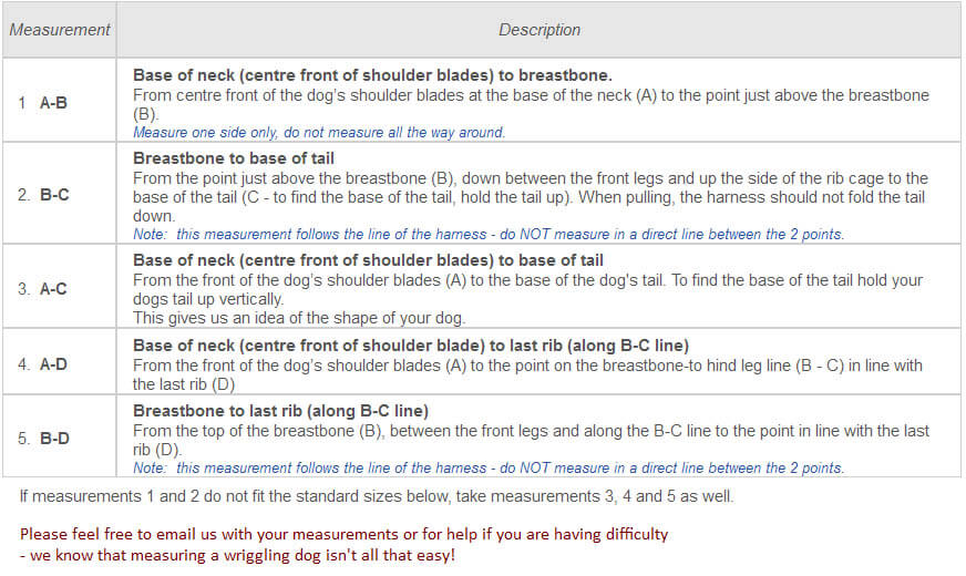 Sled Dogs Mushing Harness Measure