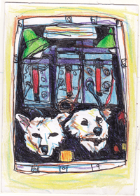 SOVIET SPACE DOG DRAWINGS