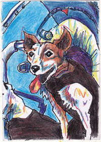 SOVIET SPACE DOG DRAWINGS