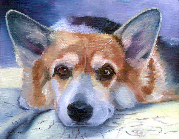 DOG ART, DRAWINGS, PAINT by LYN HAMER COOK