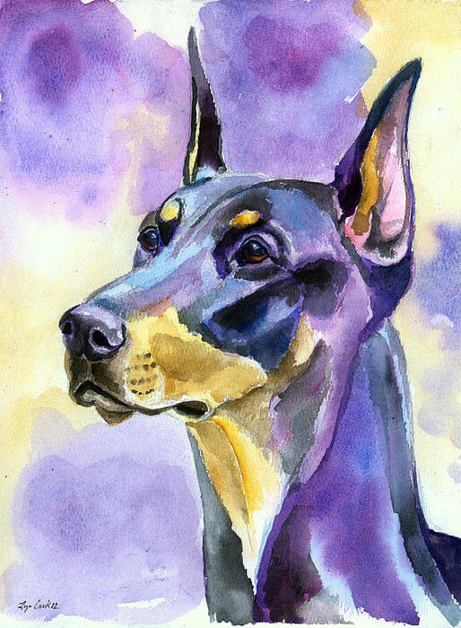 DOG ART, DRAWINGS, PAINT by LYN HAMER COOK