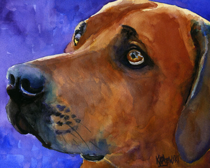 DOG ART, DRAWINGS, PAINT by RON KRAJEWSKI