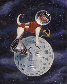 SOVIET SPACE DOG DRAWINGS