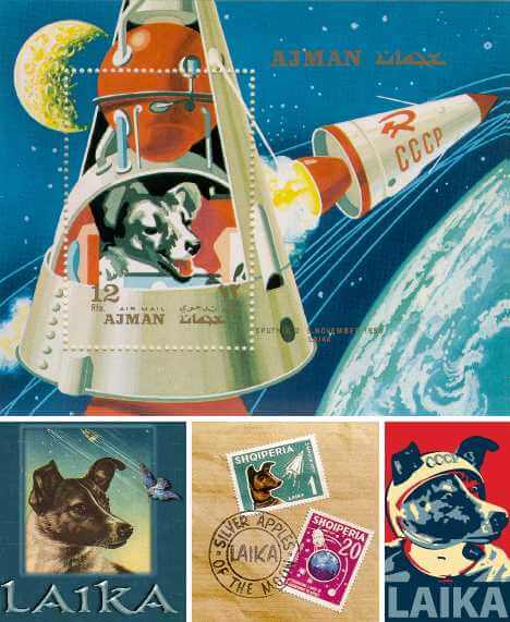 SOVIET SPACE DOG DRAWINGS