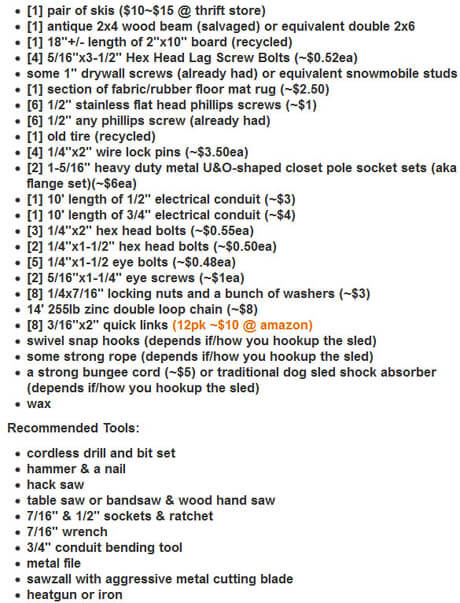 DIY HOMEMADE DOG ICE SLEDDING SNOWMOBILE - THIS MATERIAL by WWW.INSTRUCTABLES.COM