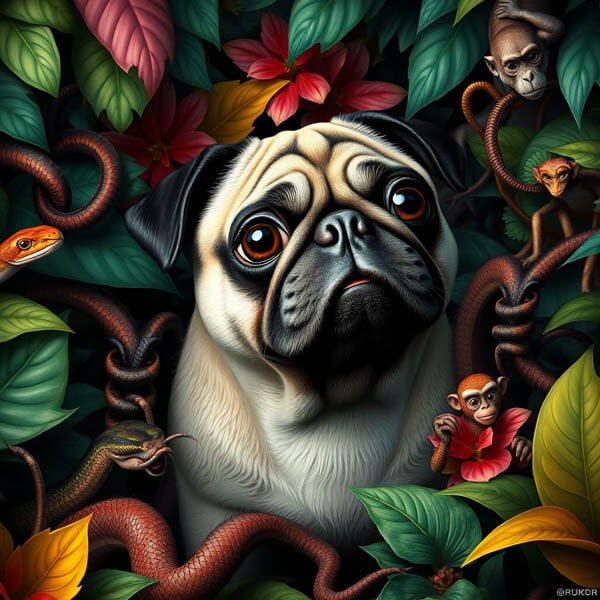 DIGITAL DOG ART AI GENERATED GALLERY